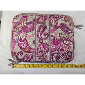 Vera Bradley Laptop Sleeve 13"-14" Pink Paisley Print Quilted Case - Pre-owned!